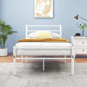 Materasso singolo con molle, bianco, 90 x 200 cm