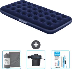 Materasso gonfiabile Bestway - 1 persona - 99 x 188 x 22 cm - Blu - Accessori inclusi