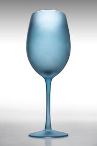 Bicchieri calici i vetro satinato frosted Blue Dream
