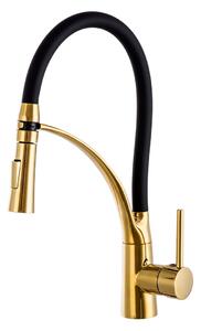 Rubinetto da cucina, 44Cm, oro, 360°, bocca girevole, Pelican Gold