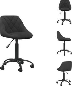 VidaXL Sedia da ufficio in velluto nero - Sedie da ufficio