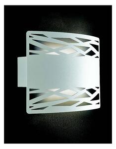 CHIMERA LAMPADA DA PARETE IN METALLO BIANCO INTAGLIATO CON LAMPADINA ATTACCO E27 MODERNA