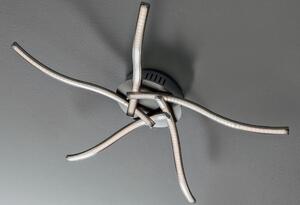 NEBULA PLAFONIERA MODERNA D65 CM IN METALLO FINITURA NICHEL SATINATO LED 17,5W LUCE 3000K