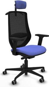 Sedia da ufficio Piqueras y Crespo modello D036G2H, colore azzurro chiaro