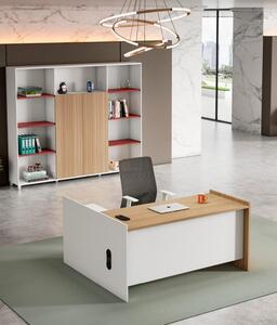 Set di mobili per ufficio Scrivania per ufficio Armadio per ufficio Legno bianco Set di scrivanie per ufficio