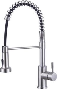 Miscelatore da cucina con doccetta estraibile, 3 modalità, acciaio inox 304, orientabile a 360°, spazzolato
