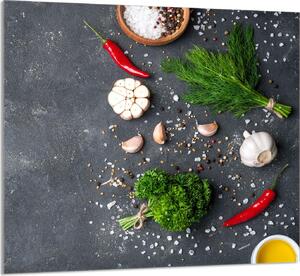 PIATTO IN VETRO PER CUCINA 65x60 ardesia