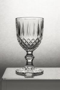 Bicchieri calici acqua bibite drink in vetro con decorazione intagliata 200 ml Loira Chic