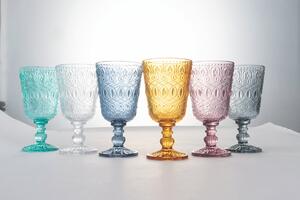 Bicchieri calici acqua bibite drink in vetro colorati set 6 calici 310 ml Classic Nouveau