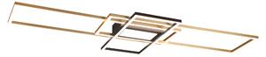 Plafoniera LED - giallo oro - metallo - 105 x 42 cm - dimmerabile