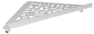 Angolare doccia con appendini, in acciaio 304 cromato design contemporaneo 33,2x18,2xxh 5 cm garantita contro la ruggine inox lucido
