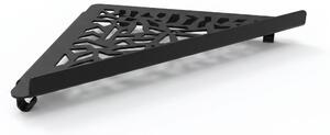 Angolare doccia con appendini, in acciaio 304 cromato design contemporaneo 33,2x18,2xxh 5 cm garantita contro la ruggine Verniciato Nero Opaco