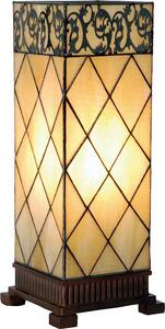 Lampada da tavolo Tiffany Clayre & Eef 18x45 cm in vetro marrone beige