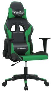 VidaXL Sedia da gioco in ecopelle nera e verde