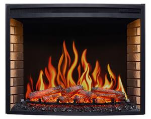 Caminetto elettrico ArtiFlame AF33, caminetto elettrico da incasso con riscaldamento da 1800 W, effetto fiamma realistico, illuminazione a LED, telecomando, timer, nero