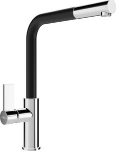 Mexen Flora rubinetto da cucina, cromo/nero - 670401-07