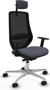 Sedia da ufficio Piqueras y Crespo modello D086N2W, colore grigio scuro