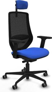Sedia da ufficio Piqueras y Crespo modello D036G2W, colore blu