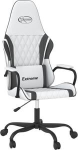 Sedia da Gaming Bianco e Nero in Pelle finta
