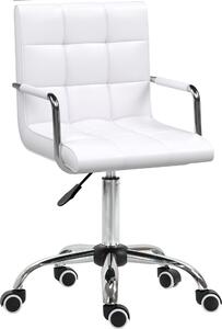 Sedia da ufficio Fortuna Lai regolabile in altezza 84-99H cm sedia girevole ergonomica poltrona da ufficio per ufficio e home officePoliuretanobianco | .de