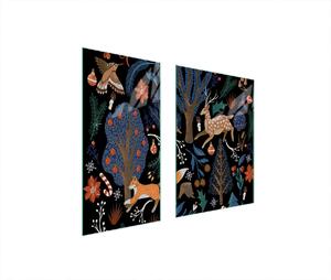 Piastre copriforno 2 pezzi 75x52 Vetroceramica copriforno tagliere vetro vacanze animali