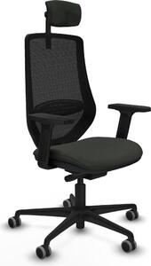 Sedia da ufficio Piqueras y Crespo modello D036G2W, colore nero