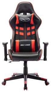 Sedia da Gaming Rossa e Nera in Pelle finta
