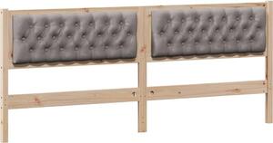 Testiera Altro Marrone e taupe 200 cm Legno di pino massello