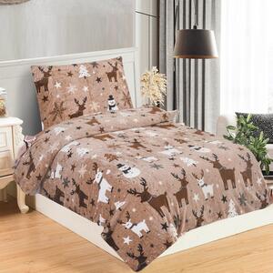 Set copripiumino e federa marrone in micropile per letto singolo 140x200 cm Nordic Fairytale – My House