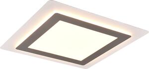 Lampada da soffitto MORGAN con telecomando, argento, 45x45 cm