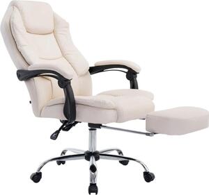 Sedia da ufficio - Sedia da ufficio classica - Pelle finta di alta qualità per un comfort di seduta ottimale | Colore: crema