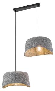 Rabalux 72190 Lampade a sospensione Farelia E27 2x MAX 10 metallo feltro nero