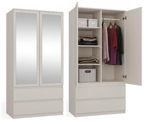 Armadio da ingresso 90 cm con specchio TAAVI - cashmere