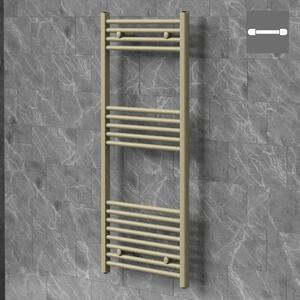 Asciugamani radiante LuxeBath Sahara, 600x1200 mm, beige, con attacco laterale, asciugamani radiante a pannello, porta asciugamani radiante per bagno
