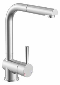 NABER LINEA Drive 2, miscelatore monocomando, colore acciaio inox, bassa pressione