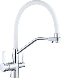 Mexen Duo rubinetto cucina, cromo/bianco - 671701-02