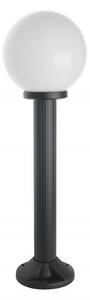 Lampada da giardino 70 cm sfera bianca o fumé 20 cm 1xE27 nero IP43 SU-MA Kule K 5002/3/K 200