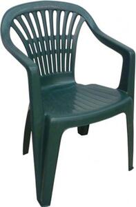 IPAE PROGARDEN Sedia per Esterni Impilabile in Polipropilene Dimensioni 55x49x79 cm colore Verde - Lyra