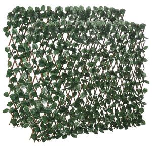 Outsunny Siepe Artificiale a 2 Sezioni da 356 Foglie di Edera, in Poliestere e Rattan, 200x100 cm, Verde e Marrone