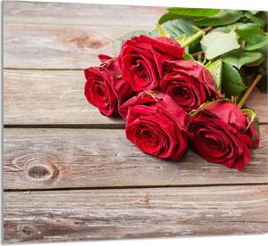 PIATTO IN VETRO PER CUCINA 65x60 Roses