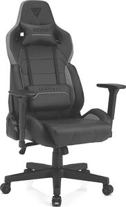 Sedia da gaming SENSE7 Sentinel nera - Sedia da ufficio ergonomica, sedia da scrivania, 150 kg, braccioli 3D, funzione oscillante, poltrona direzionale, poltrona per PC, in pelle