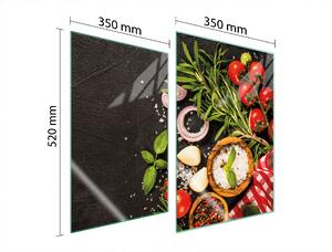 Piastre coprifornelli 2 pezzi 35x52 coprifornelli in Vetroceramica tagliere di vetro cucina ardesia