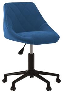 VidaXL Sedia da ufficio girevole in velluto blu