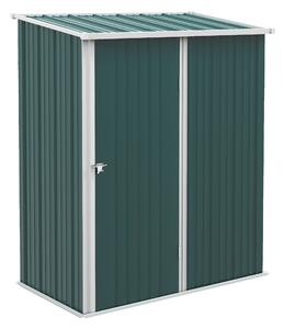 Outsunny Casetta da Giardino in Acciaio Porta Attrezzi con Catenaccio, 161.5x94.5x196cm, Verde | Aosom Italy