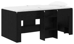 Letto a castello per bambini vidaXL, 2 pezzi, rovere nero, 163 x 101,1 x 68,5 cm