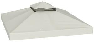 Outsunny Copertura per Gazebo da Giardino 3x3m UPF30+ a 2 Livelli in Poliestere Grigio Chiaro | Aosom Italy