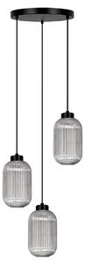Lampada a sospensione SILVA nera 3xE27x20W in vetro, dimensioni: 100x34x34 cm, IP20, Kaja