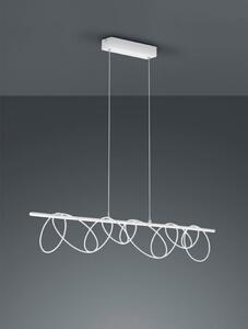 Lampada a sospensione a LED larga 90 cm con anelli decorativi per tavoli da pranzo lunghi