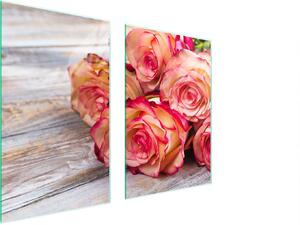 Piatto Di Protezione In Vetro Per La Cucina 65X52 Rose