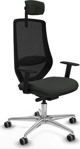 Sedia da ufficio Piqueras y Crespo modello D086G2W, colore nero